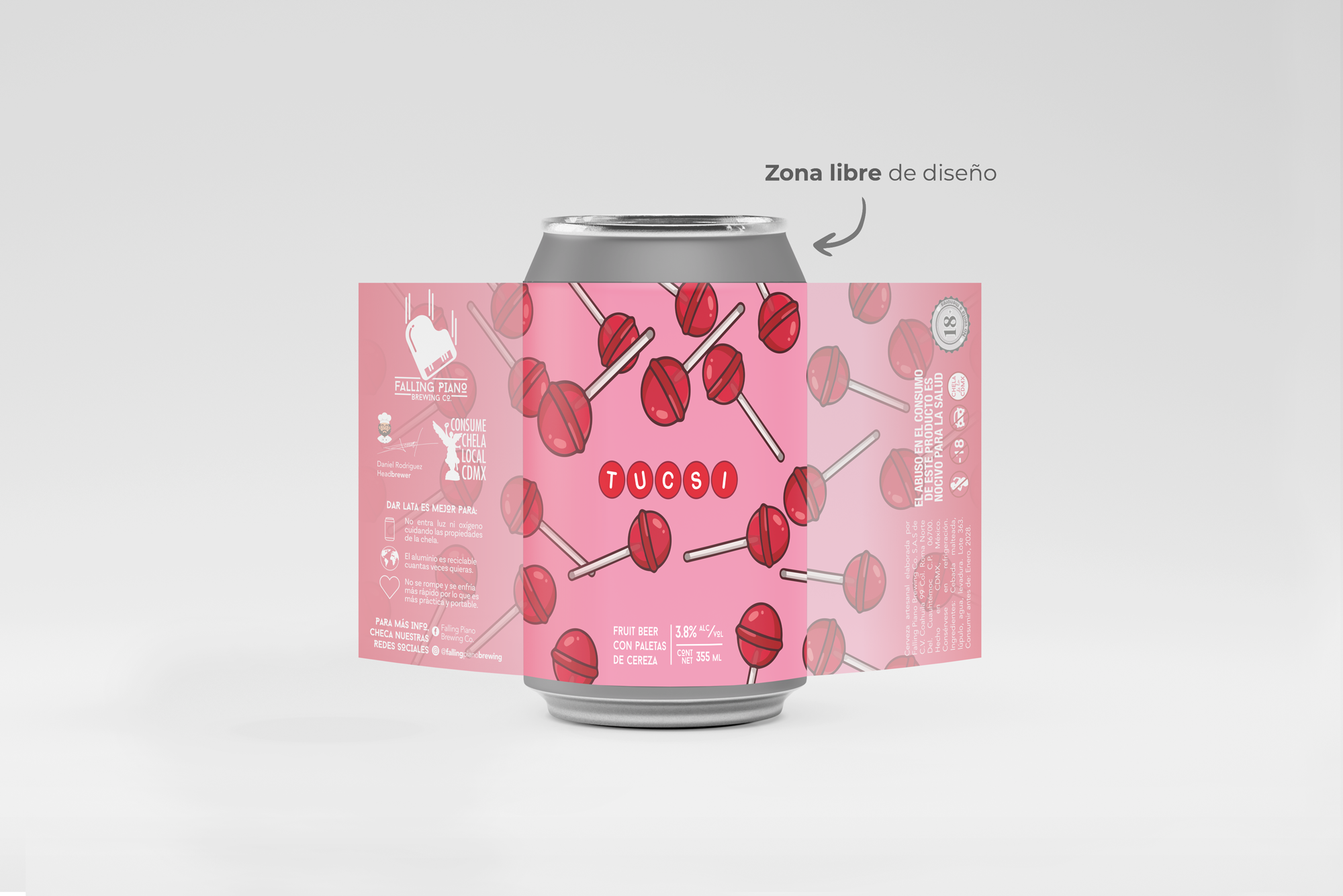 Tucsi - Fruit Beer con paletas de cereza 355ml