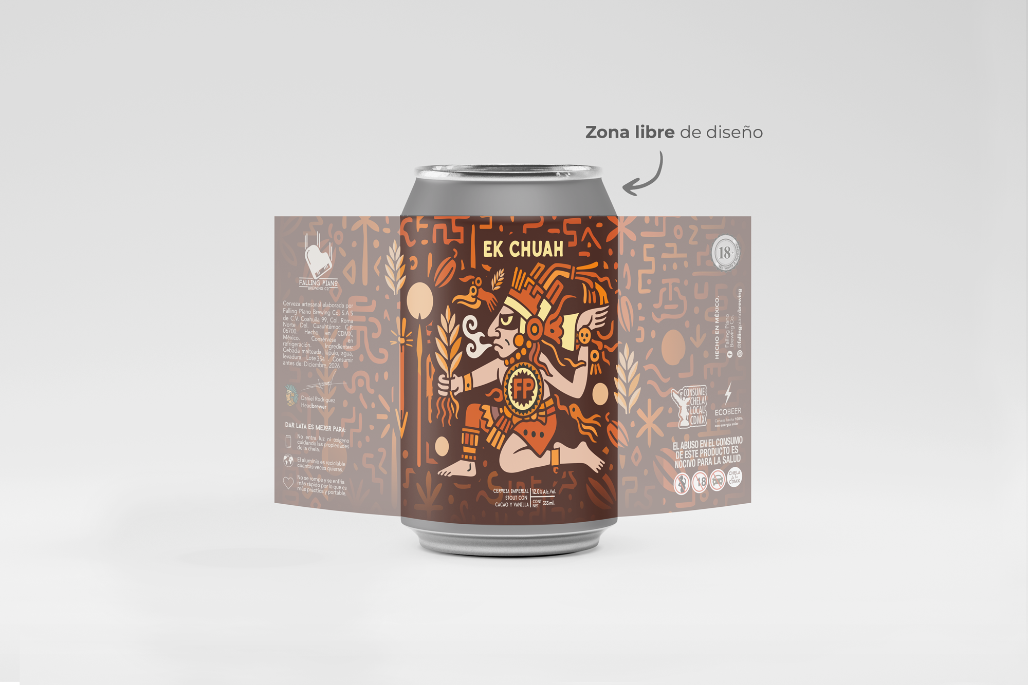Ek Chuah  - Imperial Stout con Vainilla y Cacao 355ml